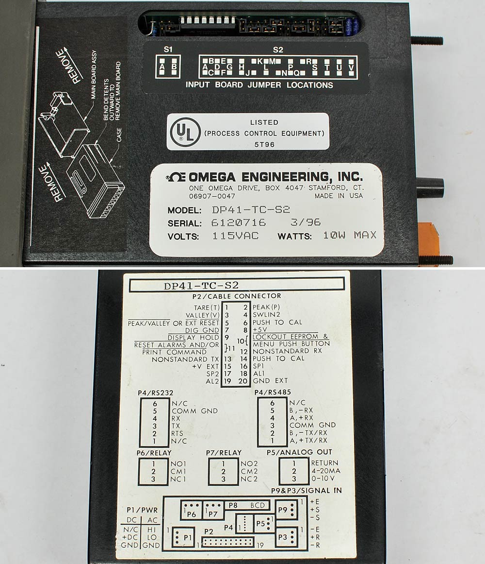 Omega Engineering DP41-TC-S2 Digital Temperature Indicator Thermocouple Input