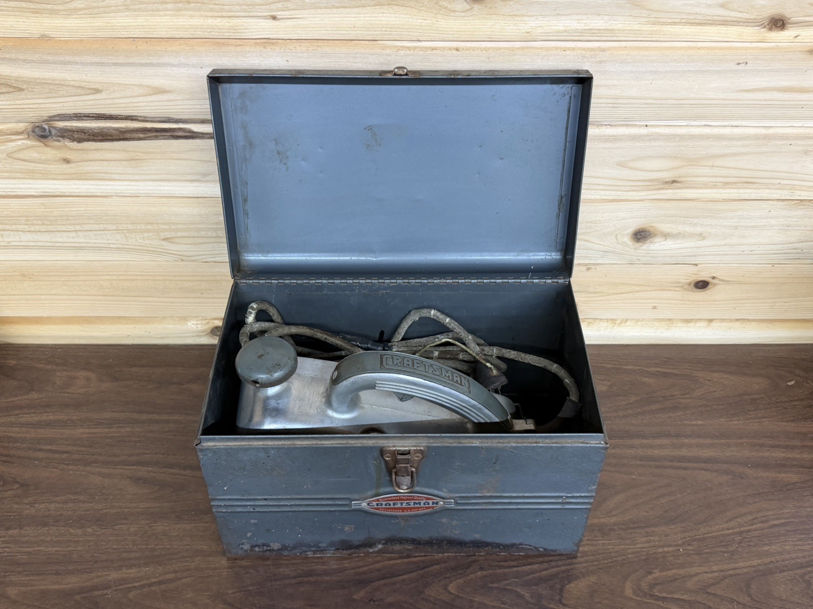 Vintage Craftsman Belt Sander 207-2230 W/  Original Metal Case 6A 110V USA Sears