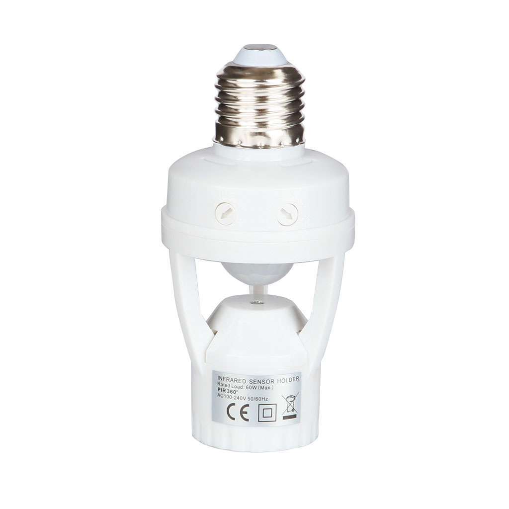 4 Pack E27 LED Light Lamp Bulb Holder Socket Switch Infrared PIR Motion Sensor
