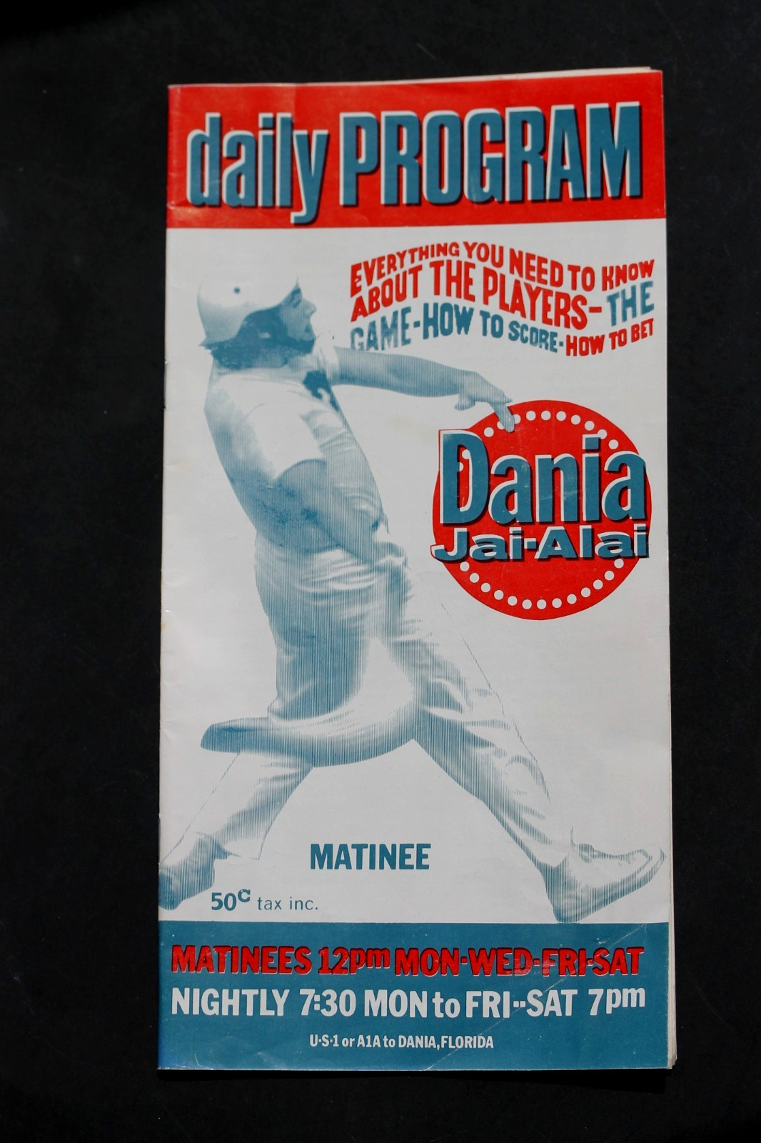 DANIA JAI-ALAI DAILY PROGRAM February 15, 1975