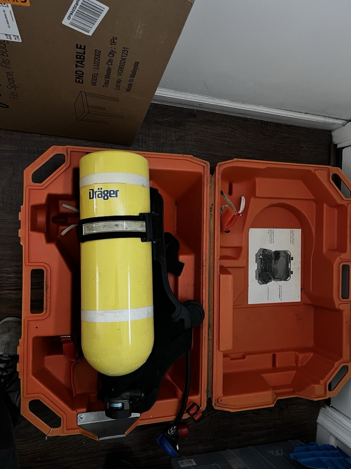 (2) Dräger SCBA Tanks w/ cases. (ASK ABOUT SHIPPING)