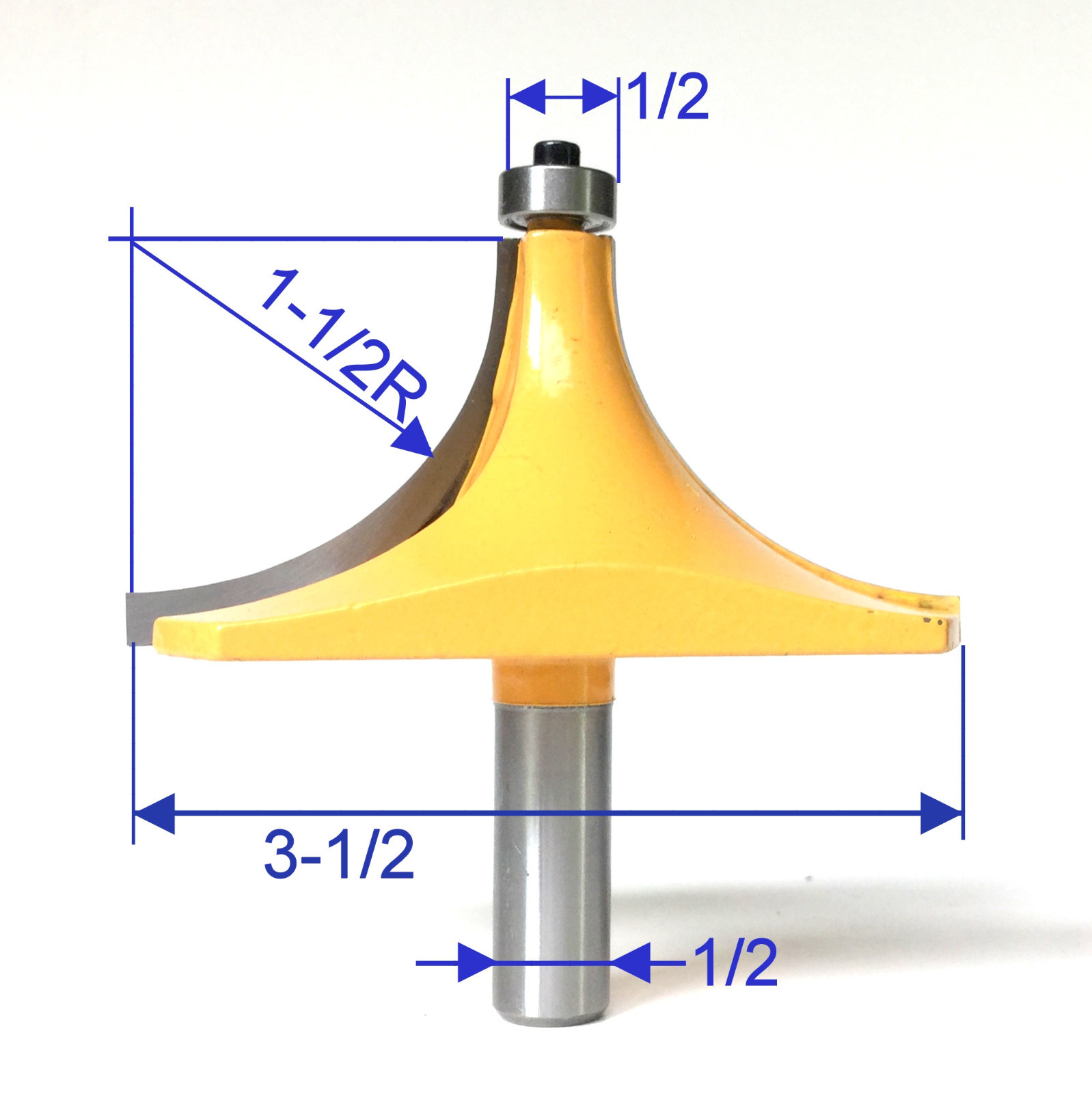 1pc 1/2" SH 1-1/2" Radius Round Over Router Bit sct-888