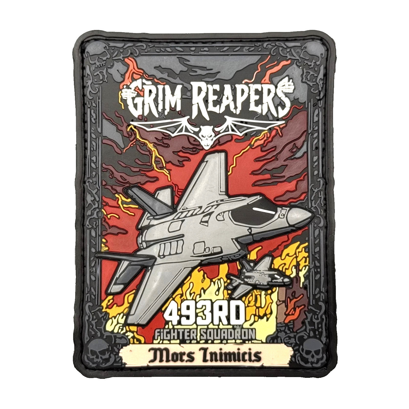 USAF 493rd FIGHTER SQUADRON/GRIM REAPERS/ F-35A -HIGH QUALITY PVC PATCH