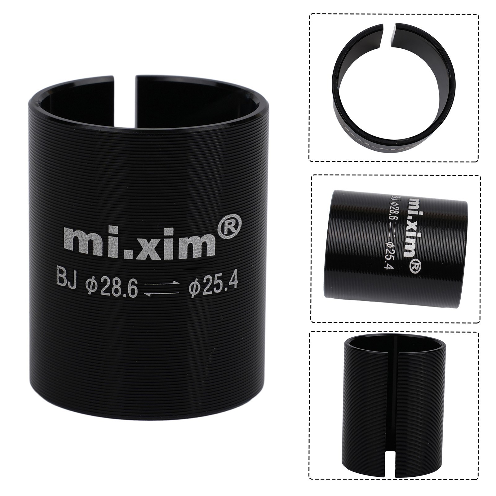 Variable ring MTB Adapter 28.6-25.4mm Front fork Conversion Stem Reducer