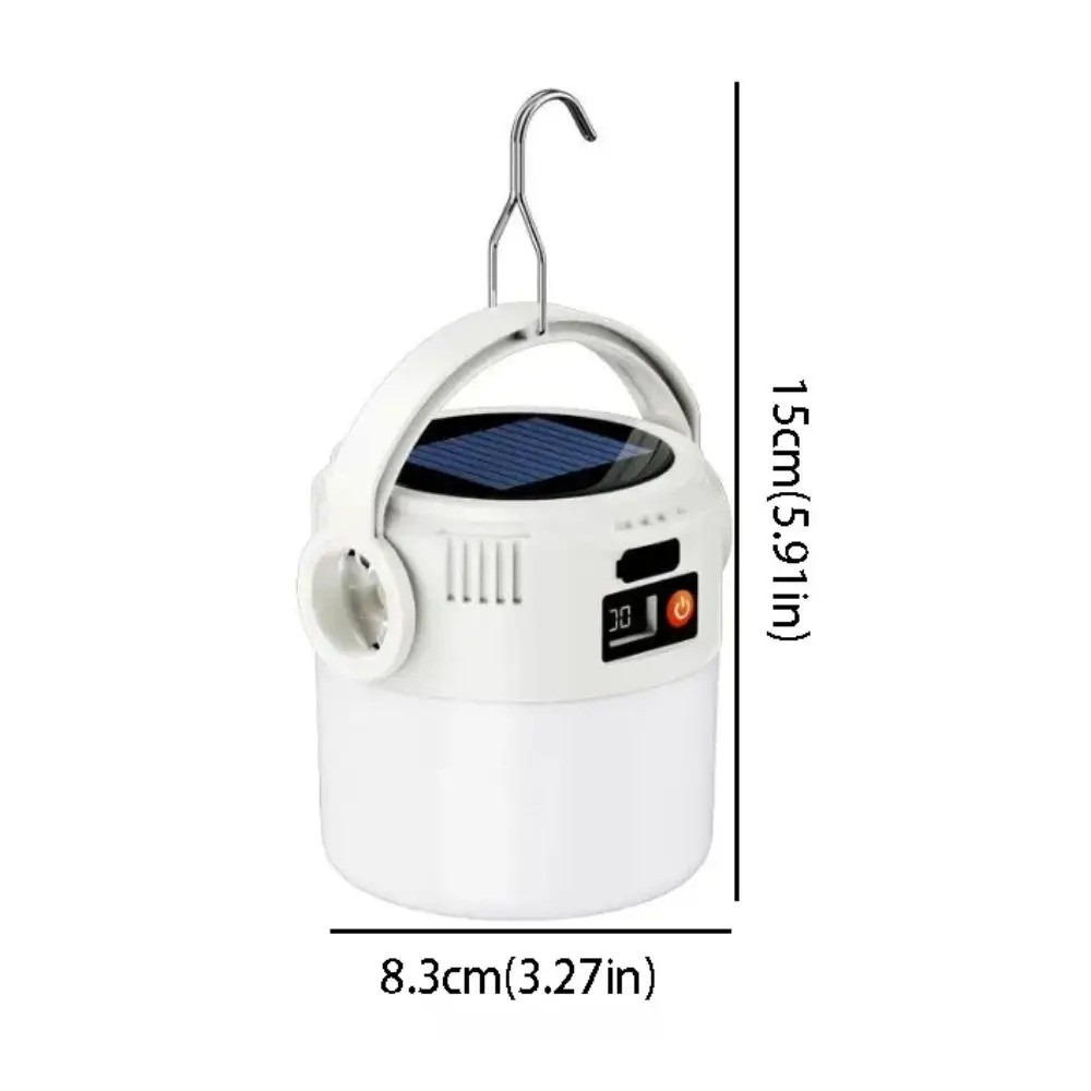 Solar Portable Rechargeable LED Camping Lantern Flashlight Lamp USB Rechargeable