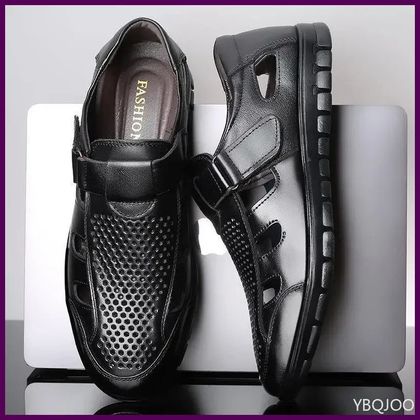 Sandalias De Cuero Para HOmbres Zapatos Cómodos DE Verano Moda Casuales ElegantE