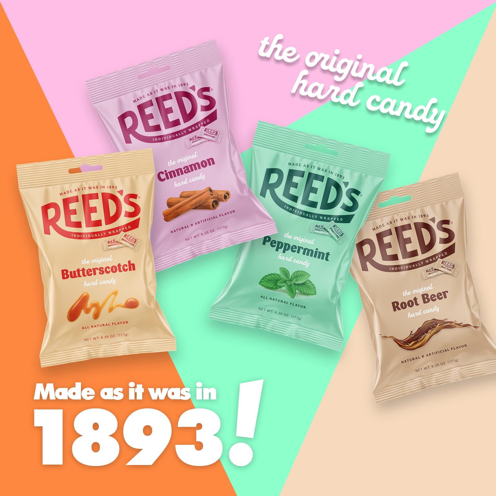 Reed’s Individually Wrapped Cinnamon Candy | Traditional Cinnamon Hard Candy ...