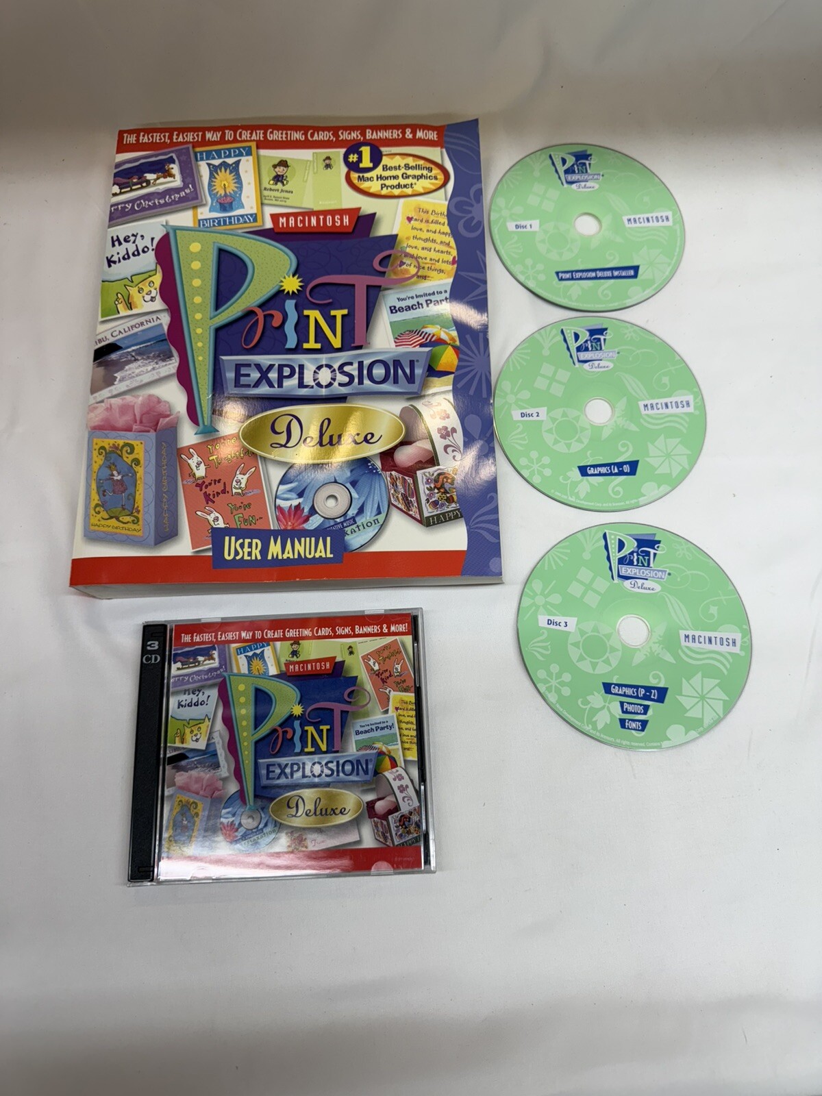 Nova Develop Print Explosion Deluxe 3-Disc Graphics Software & Manual for Mac