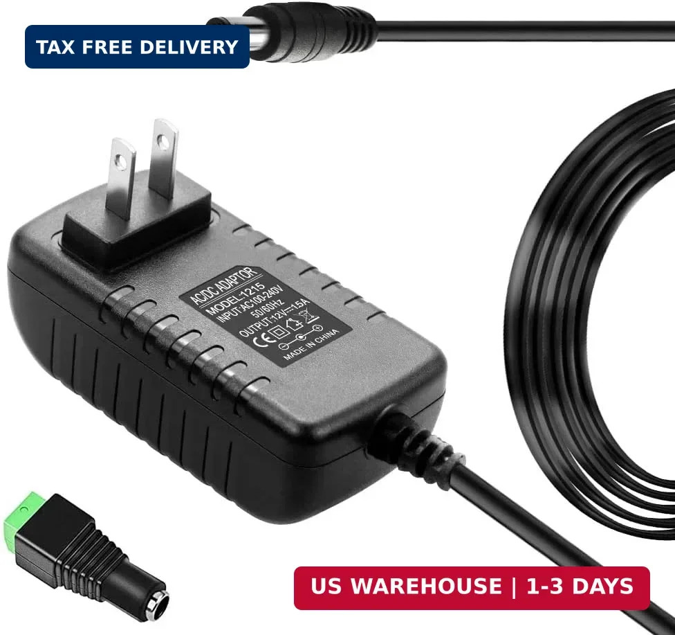 12V 1.5A Power Supply Adapter AC 100-240V to DC 12volt 18W 1.5amp Power Converte