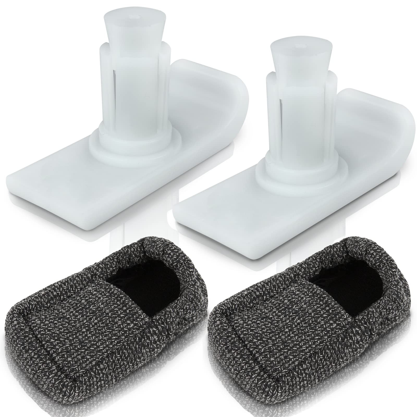 Vive Walker Ski Glides & Covers 4 PCS - Tennis Ball 4 Piece Set, White