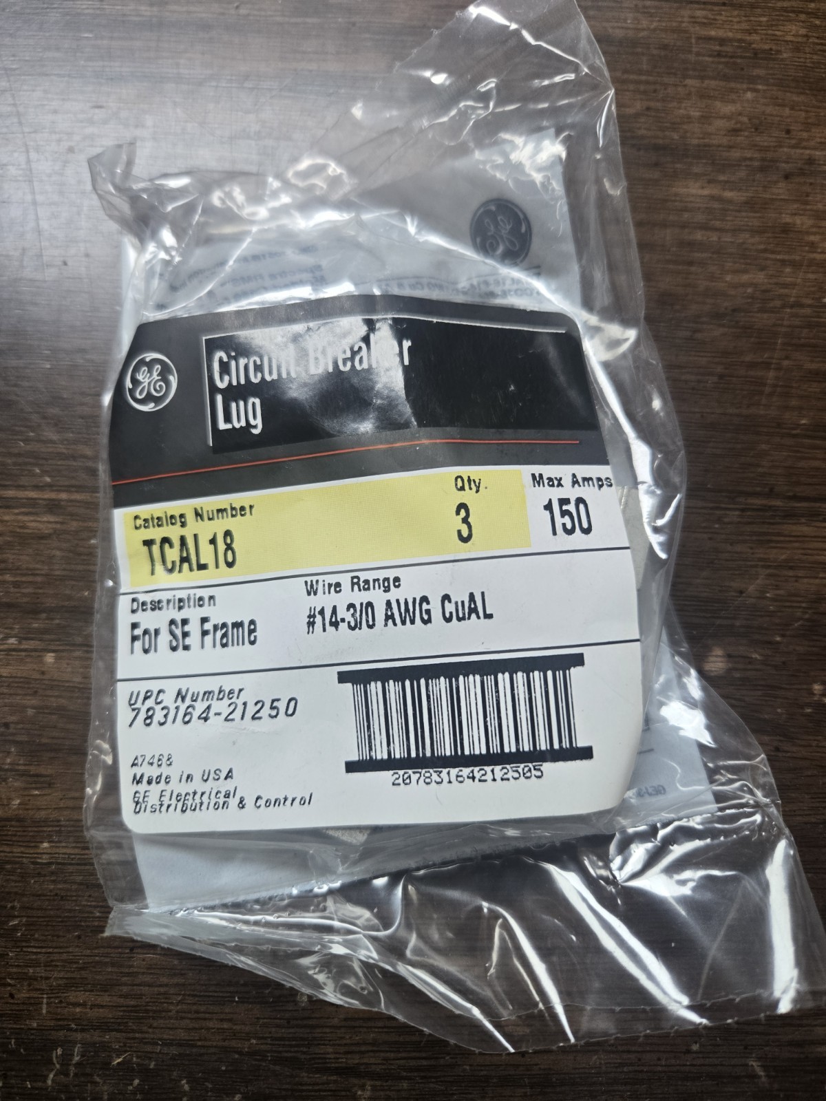 TCAL18 GE NEW 3 PACK OF LUGS 1 PRICE (192 PACKS AVAILABLE) FREE SHIPPING