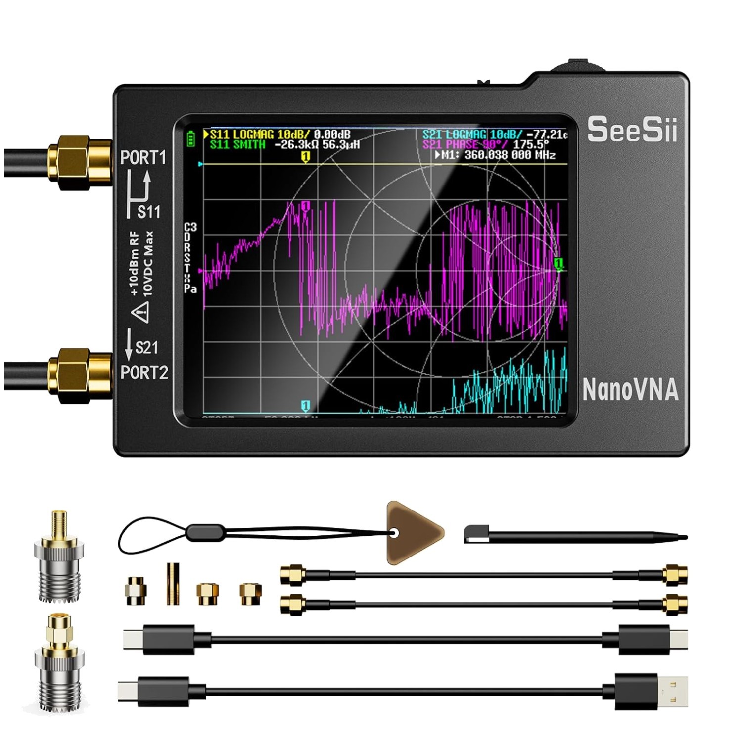 Upgraded HF VHF UHF Antenna Analyzer with Battery Management