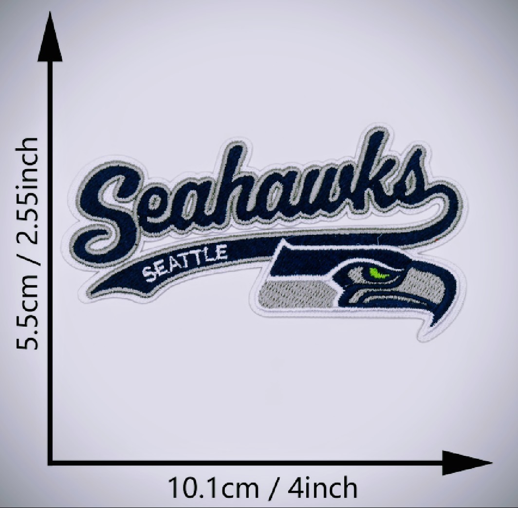 SEATTLE SEAHAWKS EMBROIDERED IRON ON PATCH