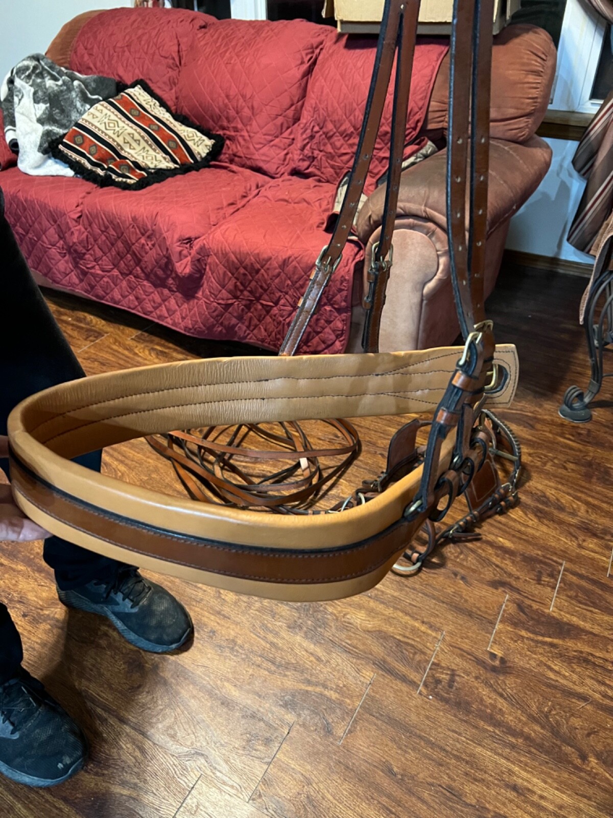 Russet leather harness-large horse size-