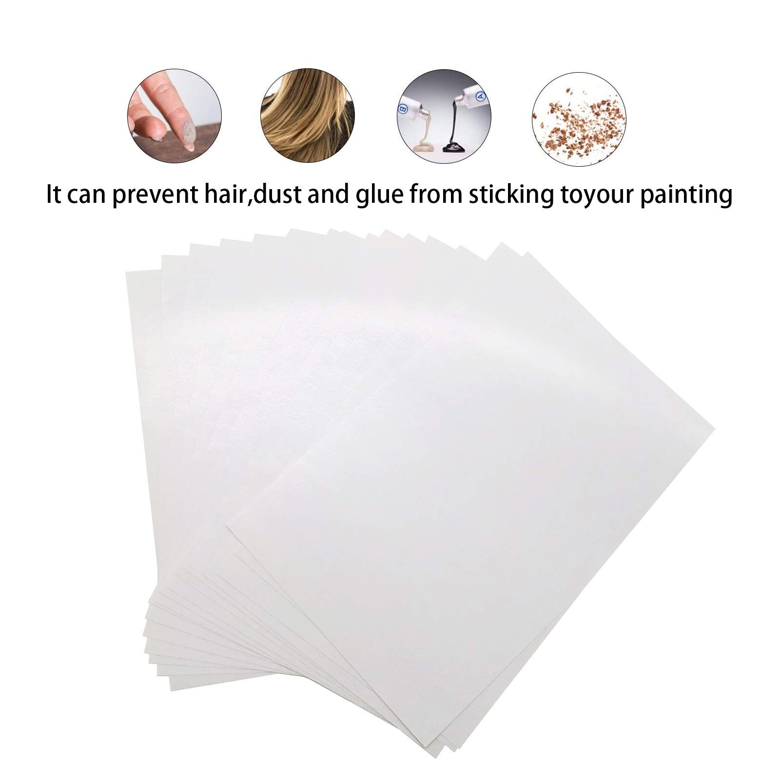 100 Pieces Diamond and Painting Release Paper, 15 X 10 CM White