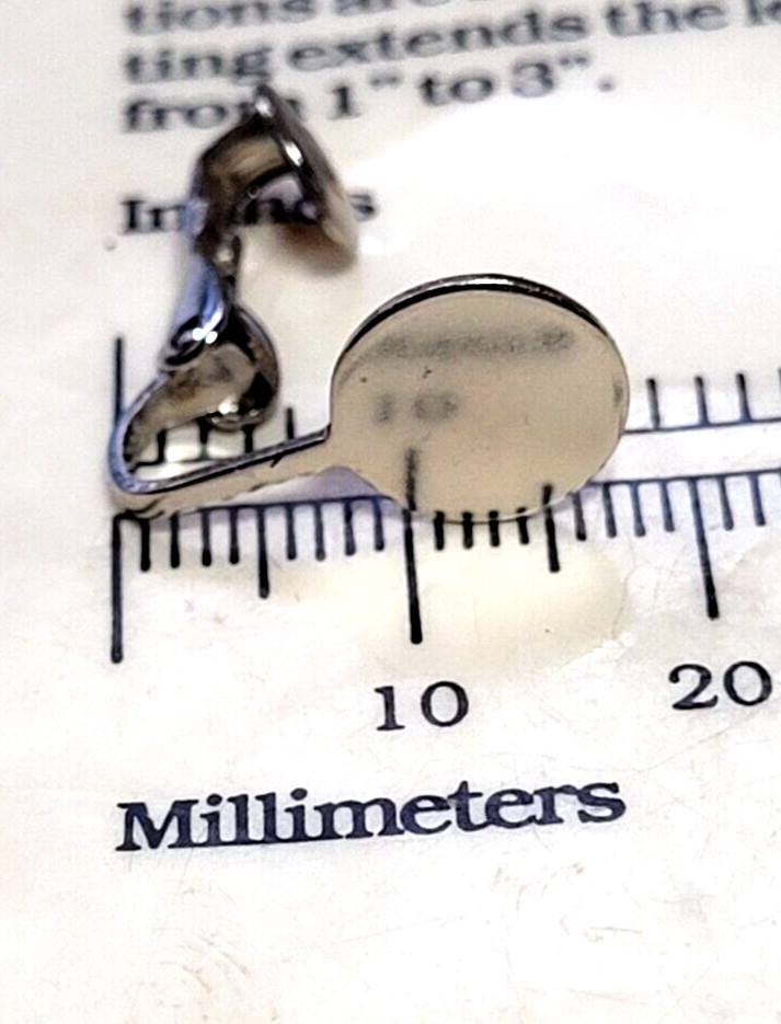 12 prs Silvertone Clip On Earring Findings-10mm Pad-Snap Leverback HInged-NEW