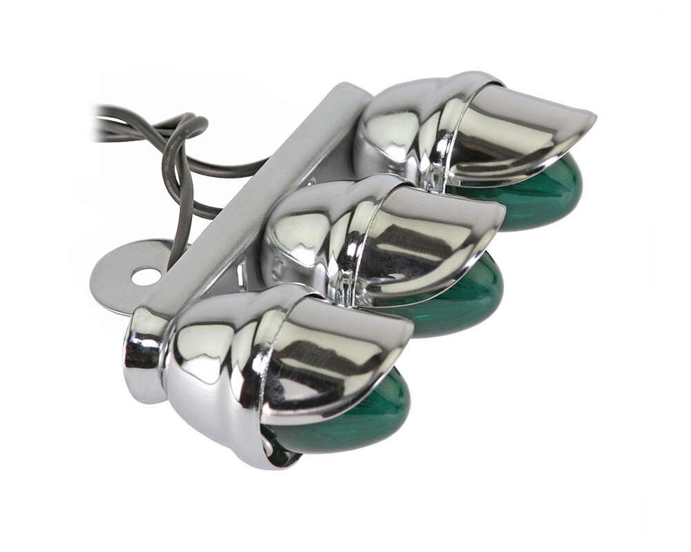 Bike Triple Mini Bee Light 781 Chrome/Green.