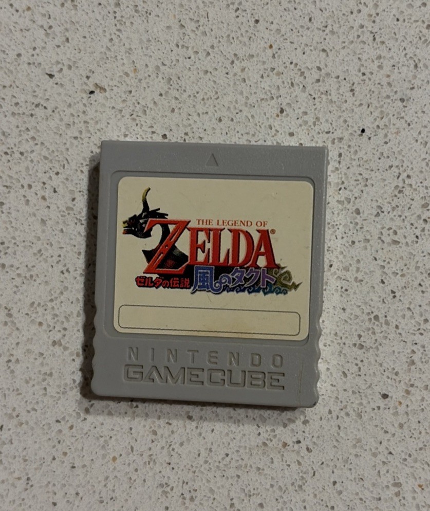 Nintendo GameCube 4 mb Memory Card - LEGEND OF ZELDA WINDWAKER JAPANESE STICKER