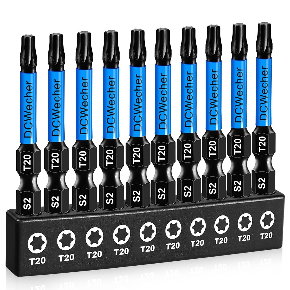 10-Pack T20 Torx Bit 2 In Professional-Grade Screwdriver Bits Impact Driver