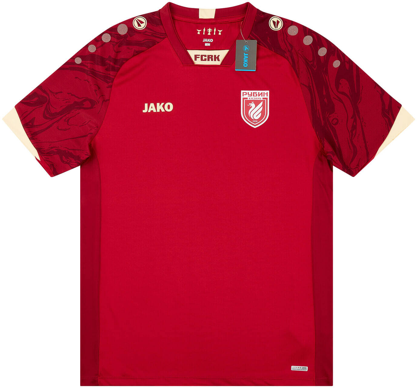 RUBIN KAZAN 2021/22 HOME (XL) JAKO RED SHORT SLEEVE RUSSIA SOCCER FOOTBALL SHIRT