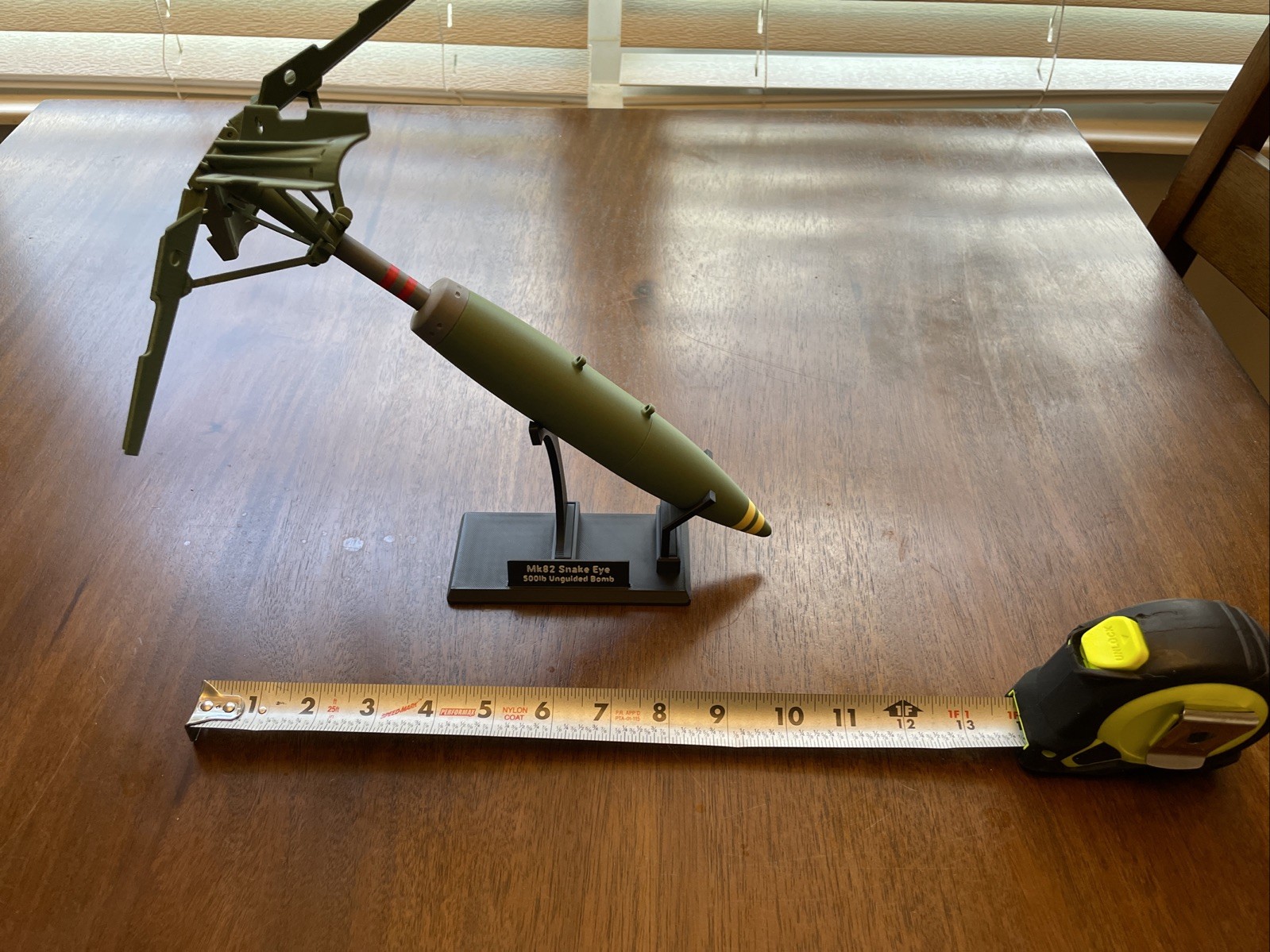 3D Printed Replica Mk82 Snake Eye Bomb Great For A RC Plane Build Or Display