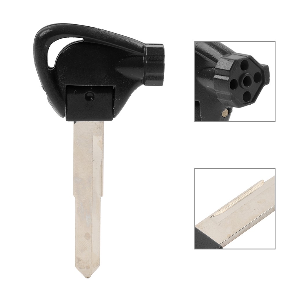 Left Ignition Key Blank Uncut Blade Black fits For Yamaha Motorbike Scooter