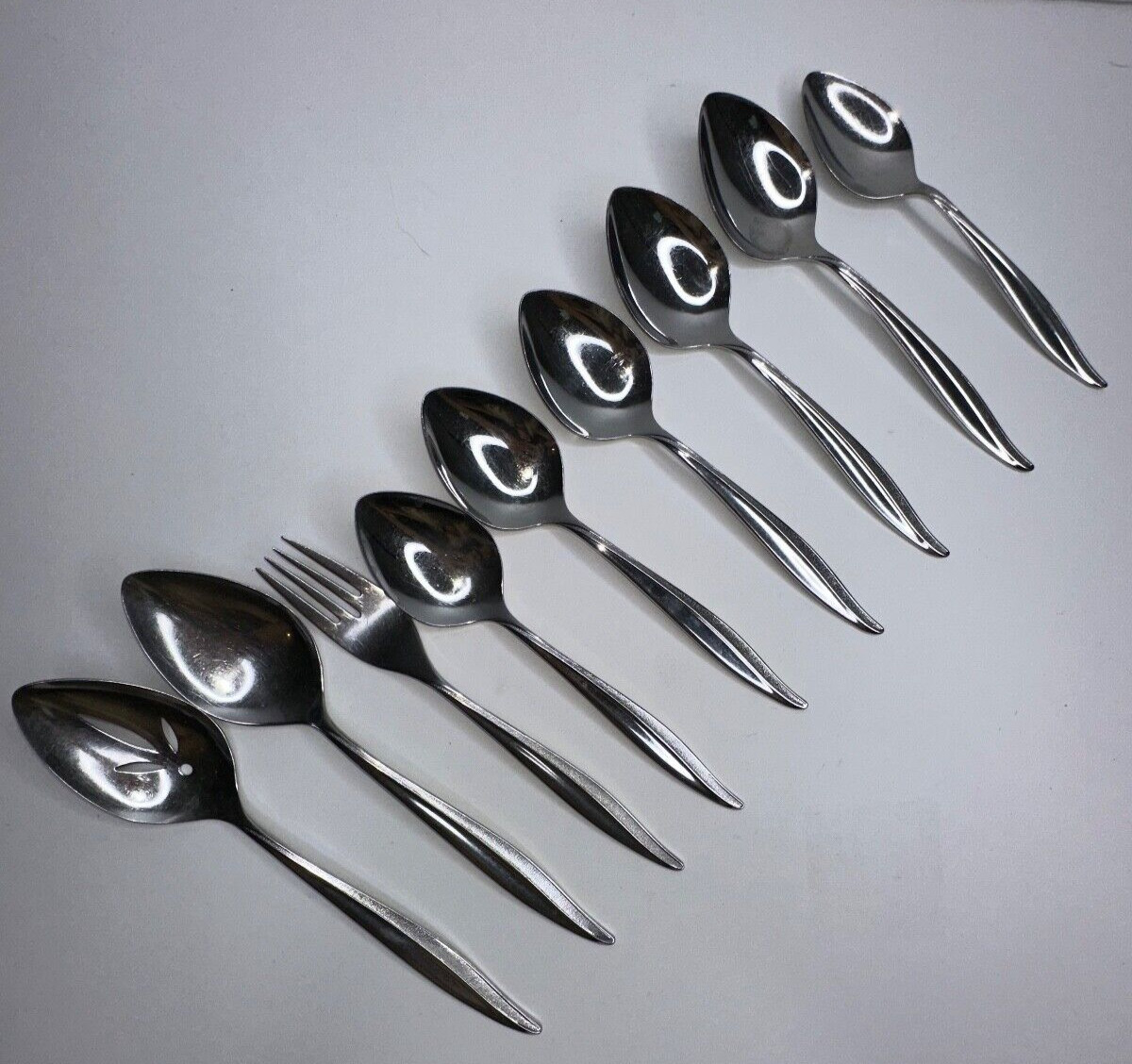 SURF MAID CABANA by Oneida 1818 Rogers Stainless Flatware Oneida 9 Pc Fork Spoon
