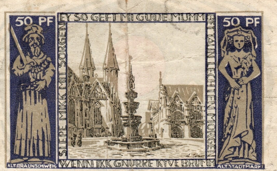 Notgeld Braunschweig (Germany) 50 Pfennig GRA 155 2g