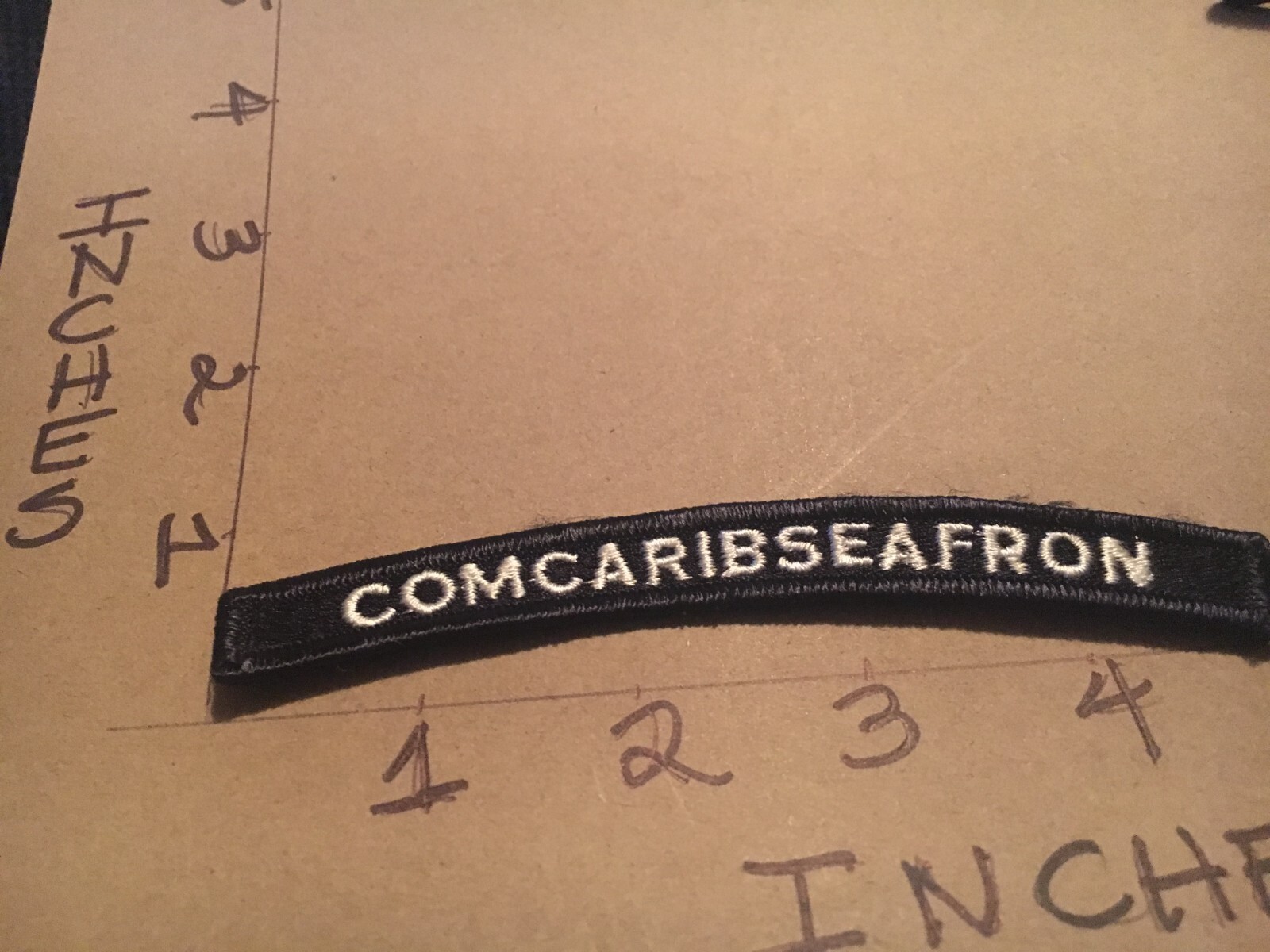 US NAVY SHOULDER STRIP TAB rocker Patch COMCARIBSEAFRON
