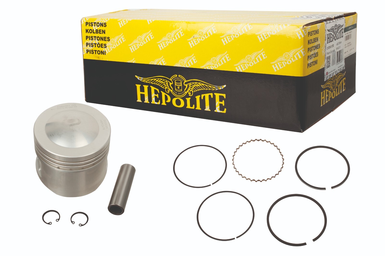 JAGUAR HEPOLITE 6 PISTON SET 9:120 E-TYPE MK10 XJ6 XK DAIMLER C24086:20/SET