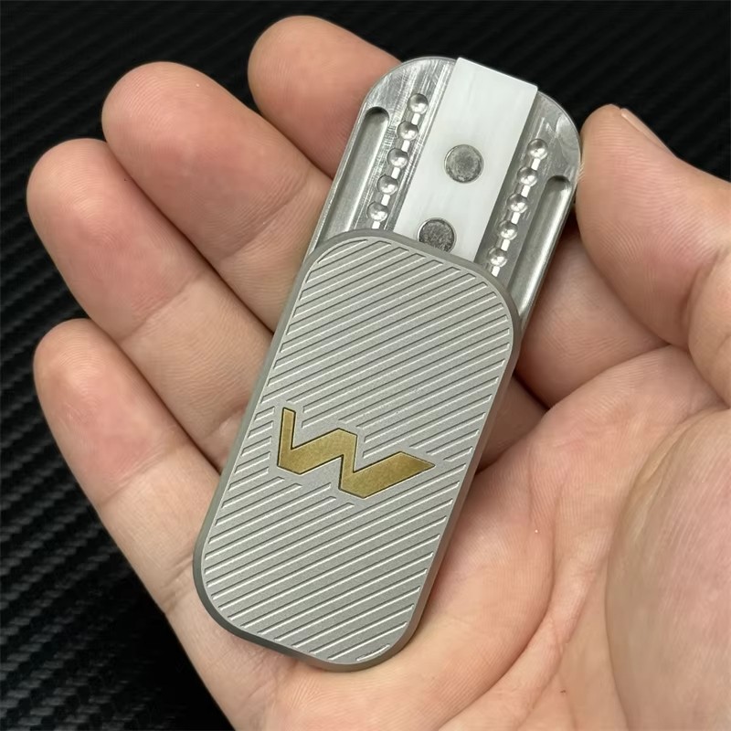 Modern Simple Stainless Steel EDC Fidget Toy Mechanical Push Fidget Slider