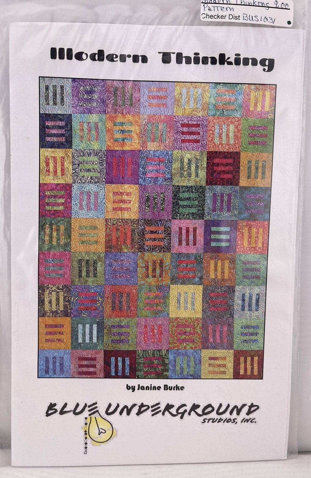 Janine Burke 'Modern Thinking' Quilt Pattern UNUSED UNCUT Blue Underground