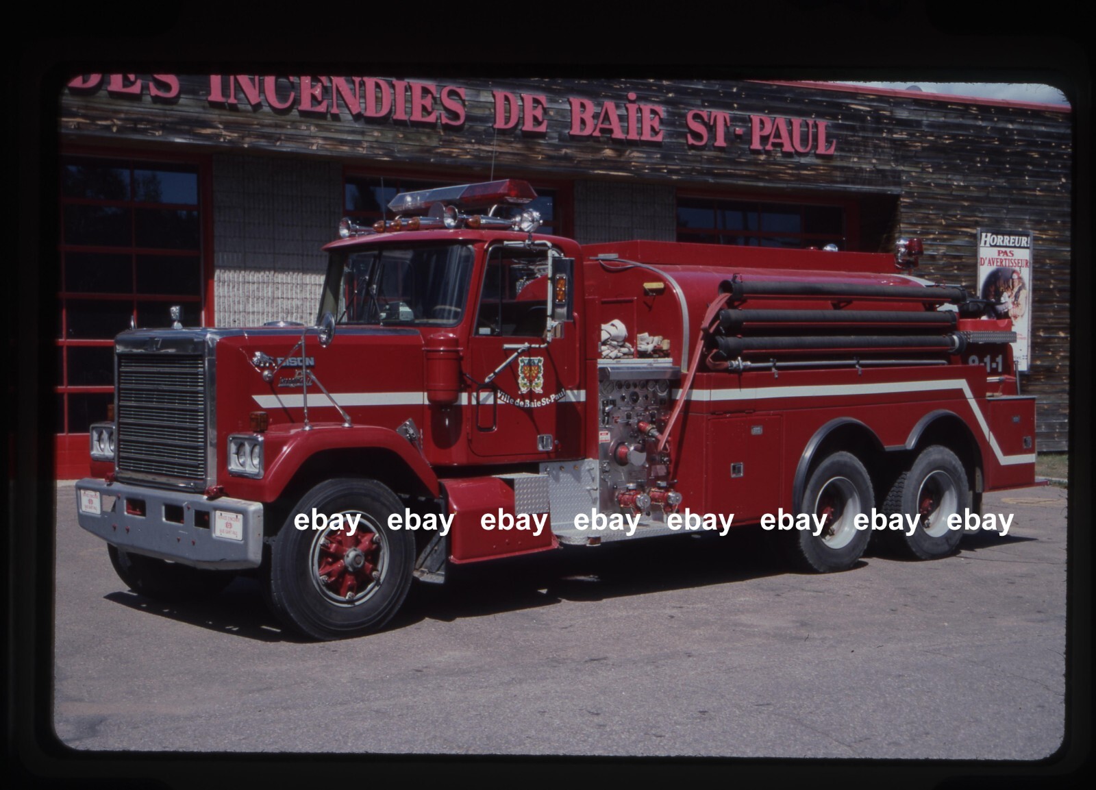 Ville de Baie St Paul Quebec 1979 Chevrolet 1981 PierrevilleFire Apparatus Slide