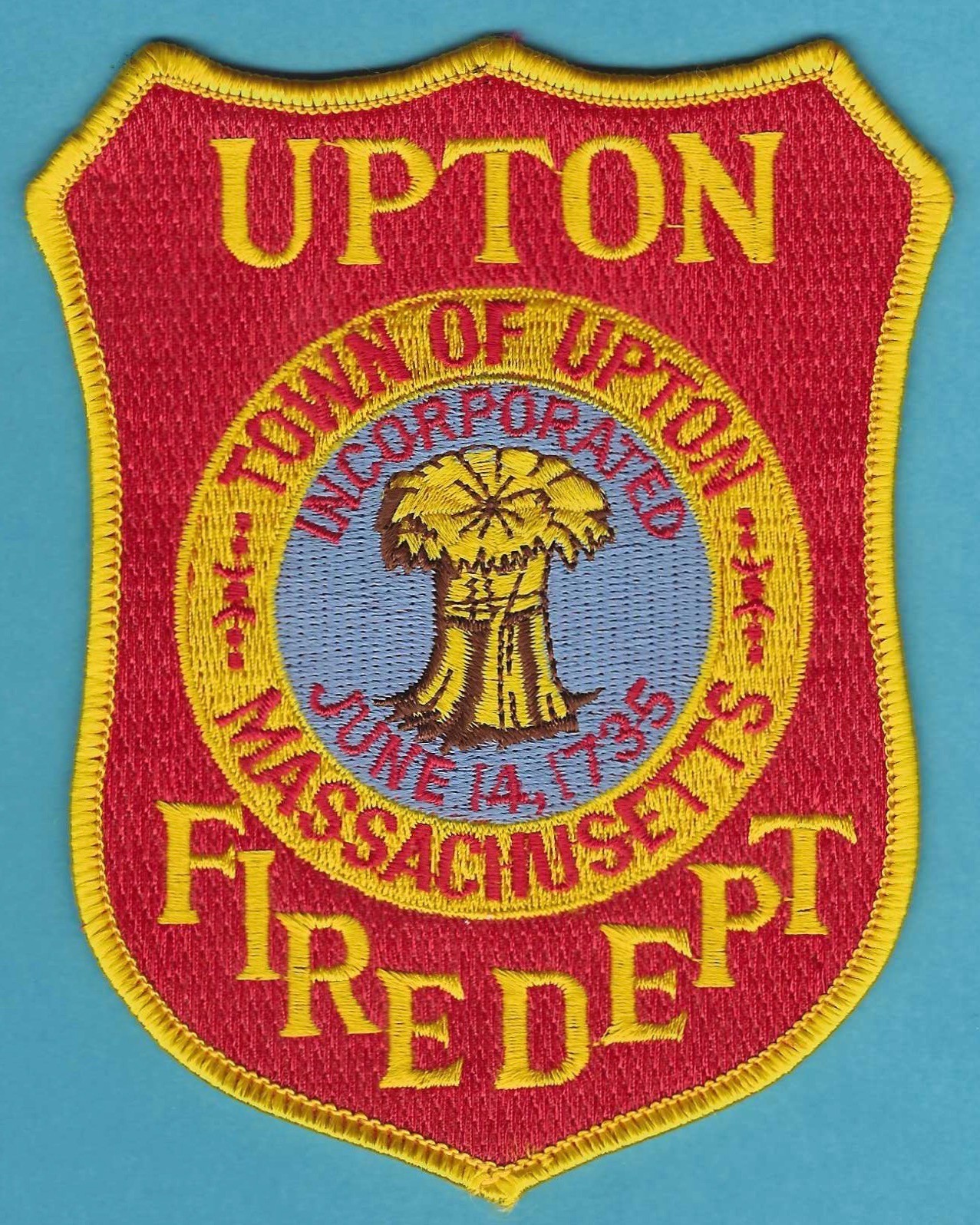 UPTON MASSACHUSETTS FIRE RESCUE PATCH
