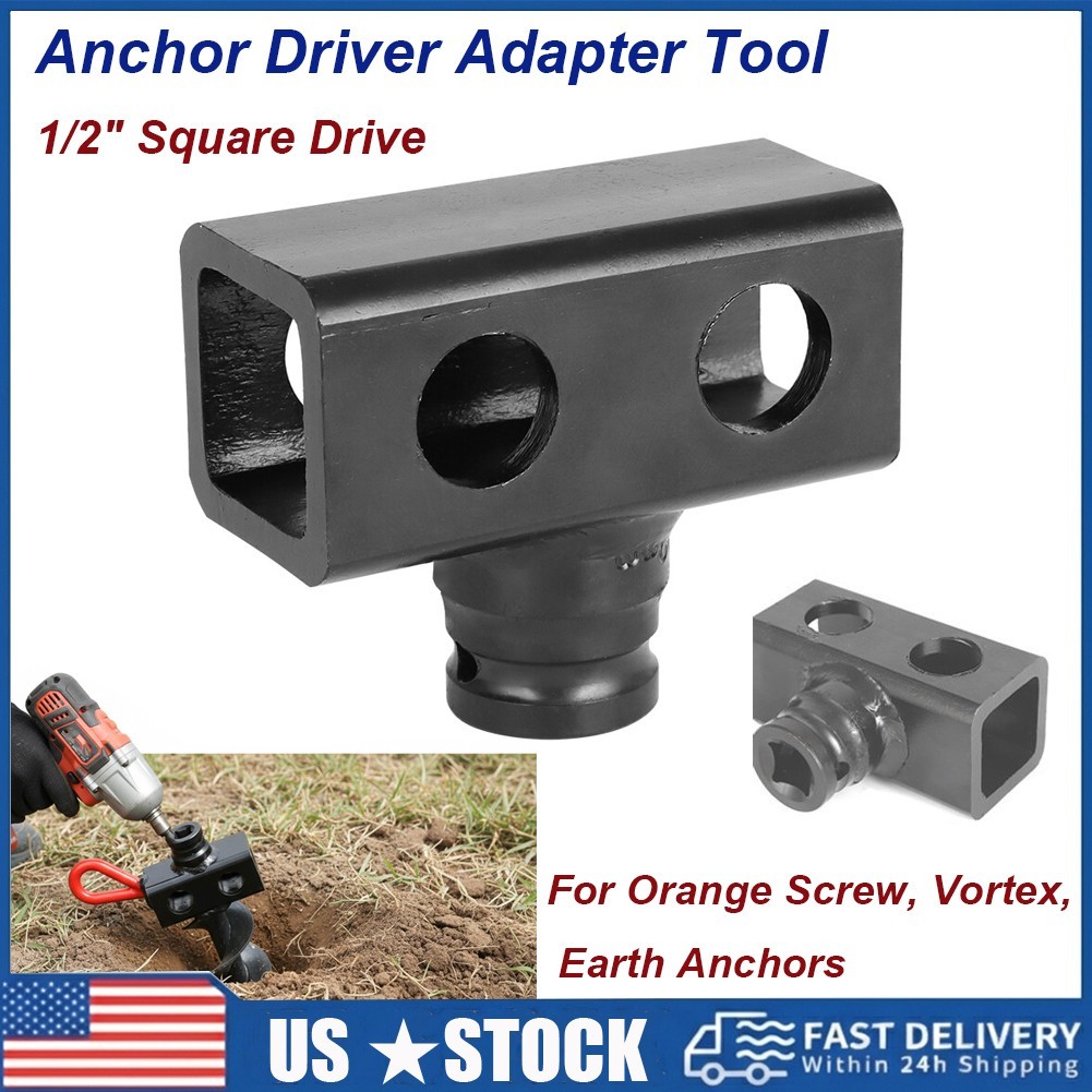 Ground Earth Utility Eye Mobile Home Hurricane 1/2" Anchor Driver Adapter Tool