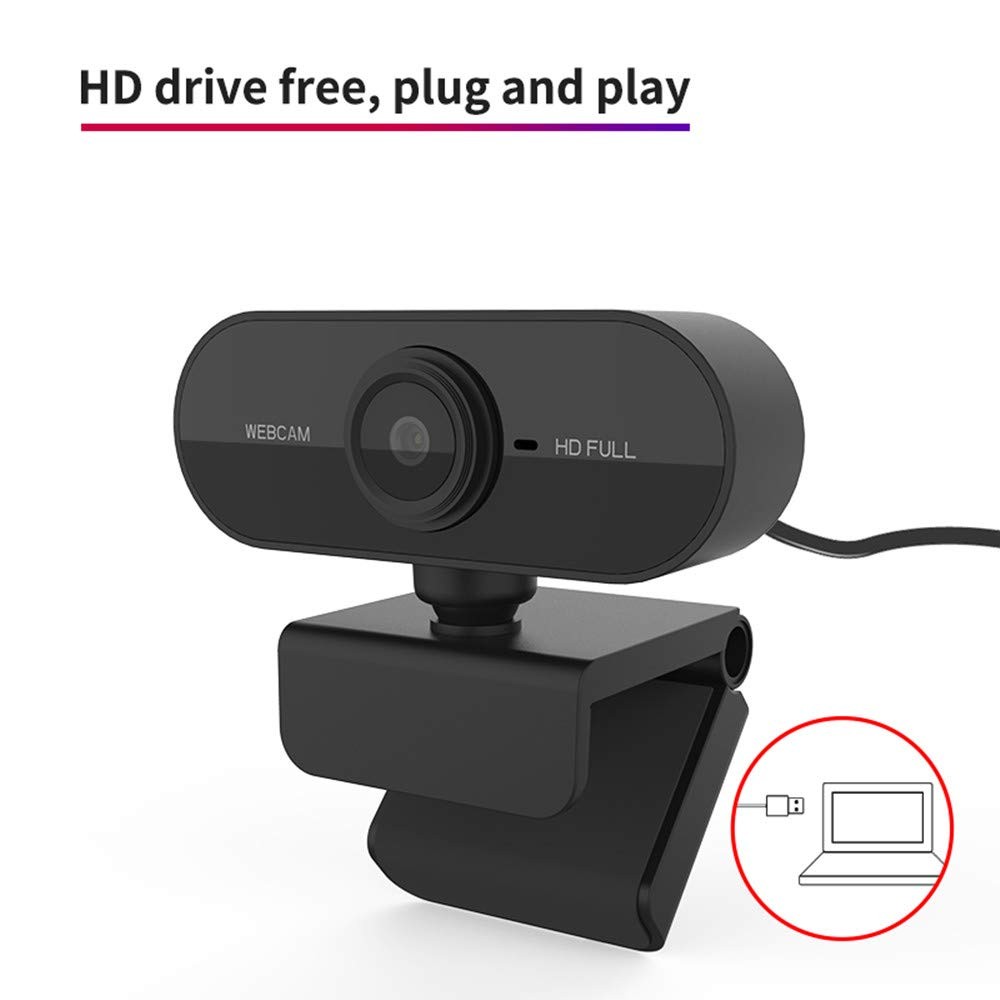 Computer Camera PC Webcam Full HD 1080p 360 Degrees Wide Angle 30fps Video US...