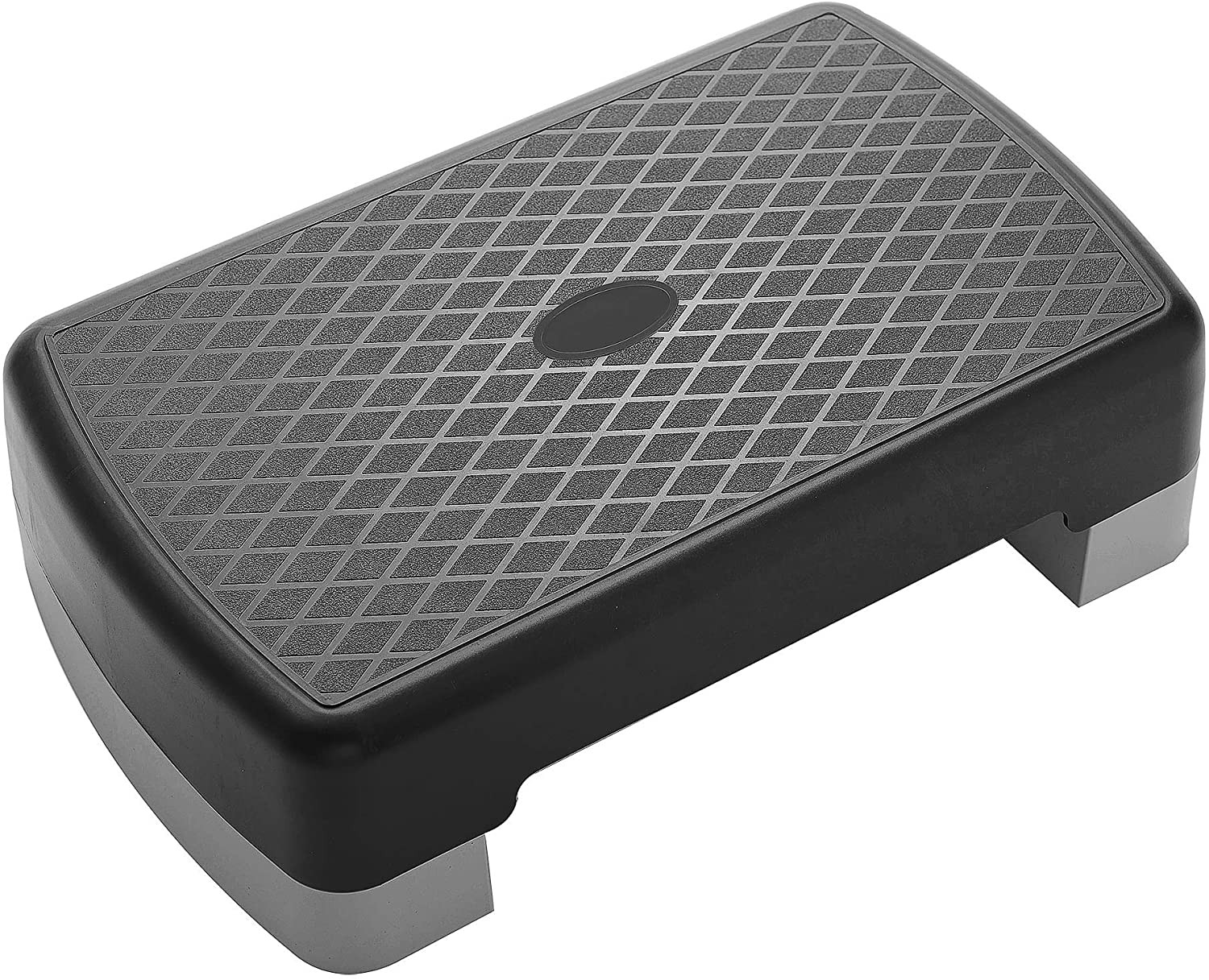 18" Workout Aerobic Stepper Step Platform with 2 Risers Lightweight Portable