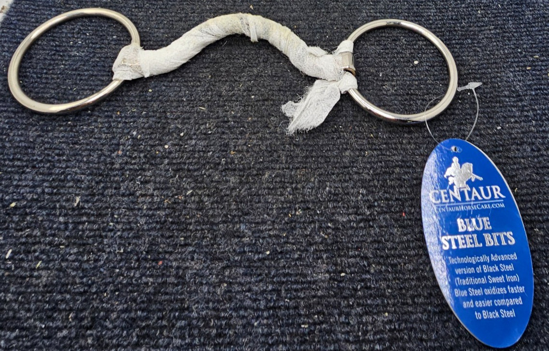 Centaur Blue Steel Loose Ring Port Mouth Bit 5" - 470542BLUST