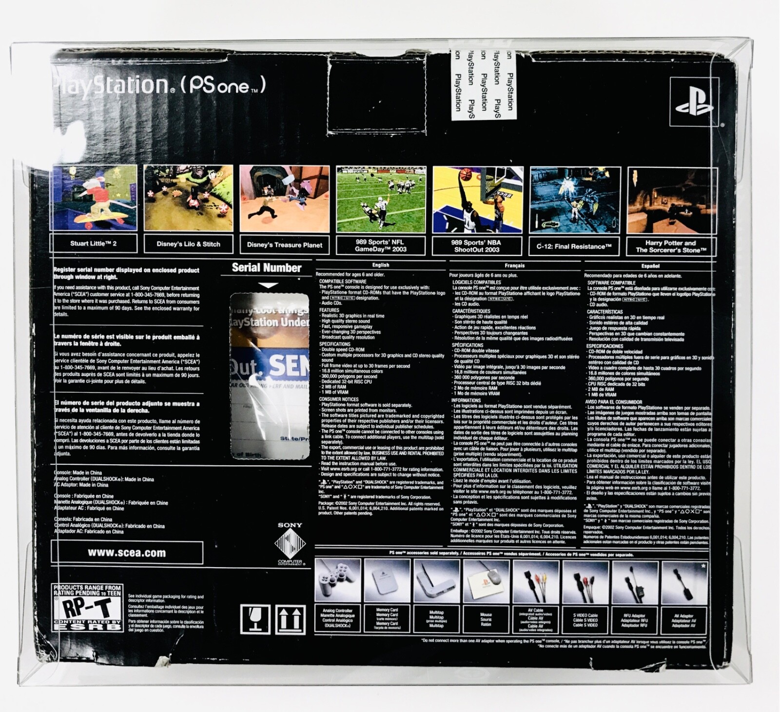 1 Console Box Protector For PS ONE Boxes. See Pictures! Playstation PS1