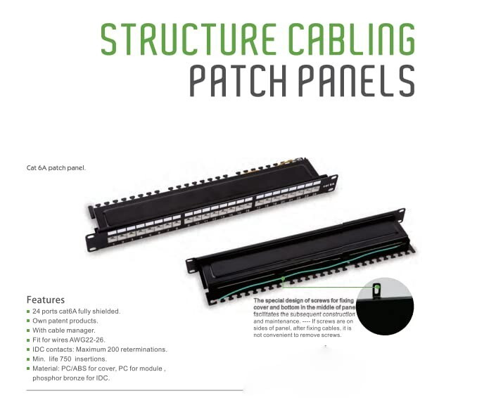 Network Patch Panel for Shielded Cat6A 12 24 Ports Port STP RJ45 Ethernet Rack