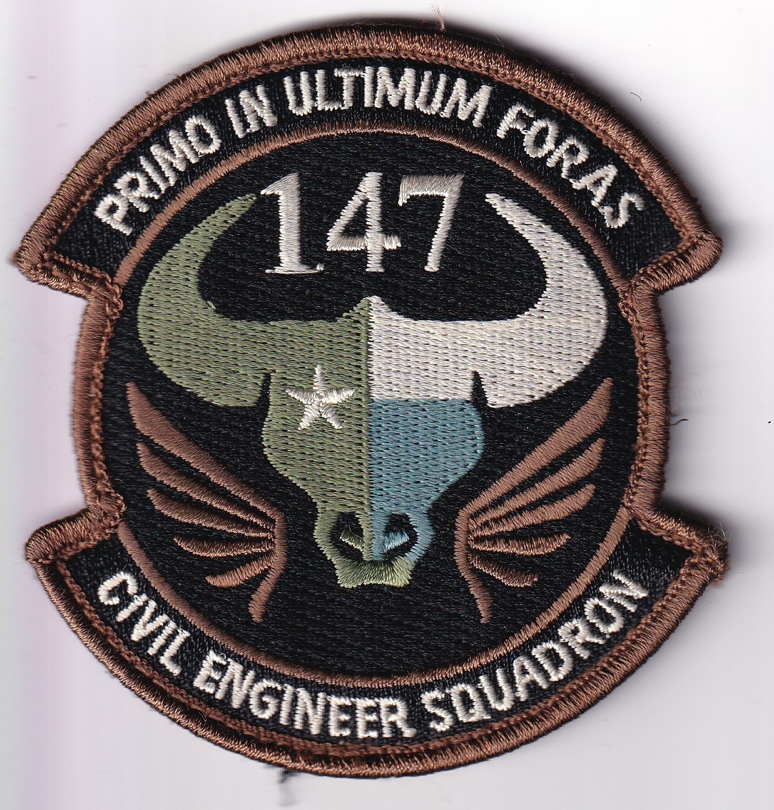 147th Civil Engineer Squadron US Air Force USAF patch Primo In Ultimum Foras