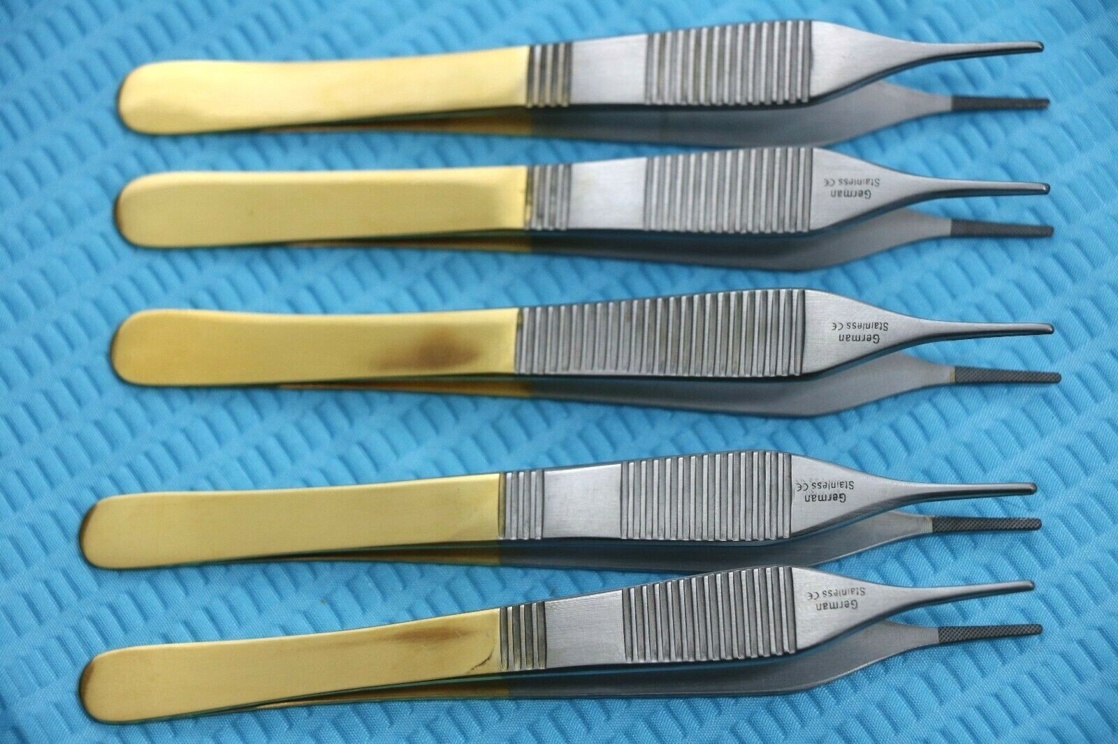 5 T/C GERMAN GRADE ADSON DRESSING FORCEPS 4.75" WITH TUNGSTEN CARBIDE INSERTS