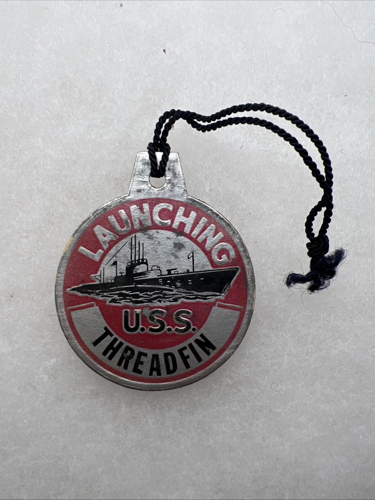 WW2 US Navy USS Threadfin Launching Tag (GG425