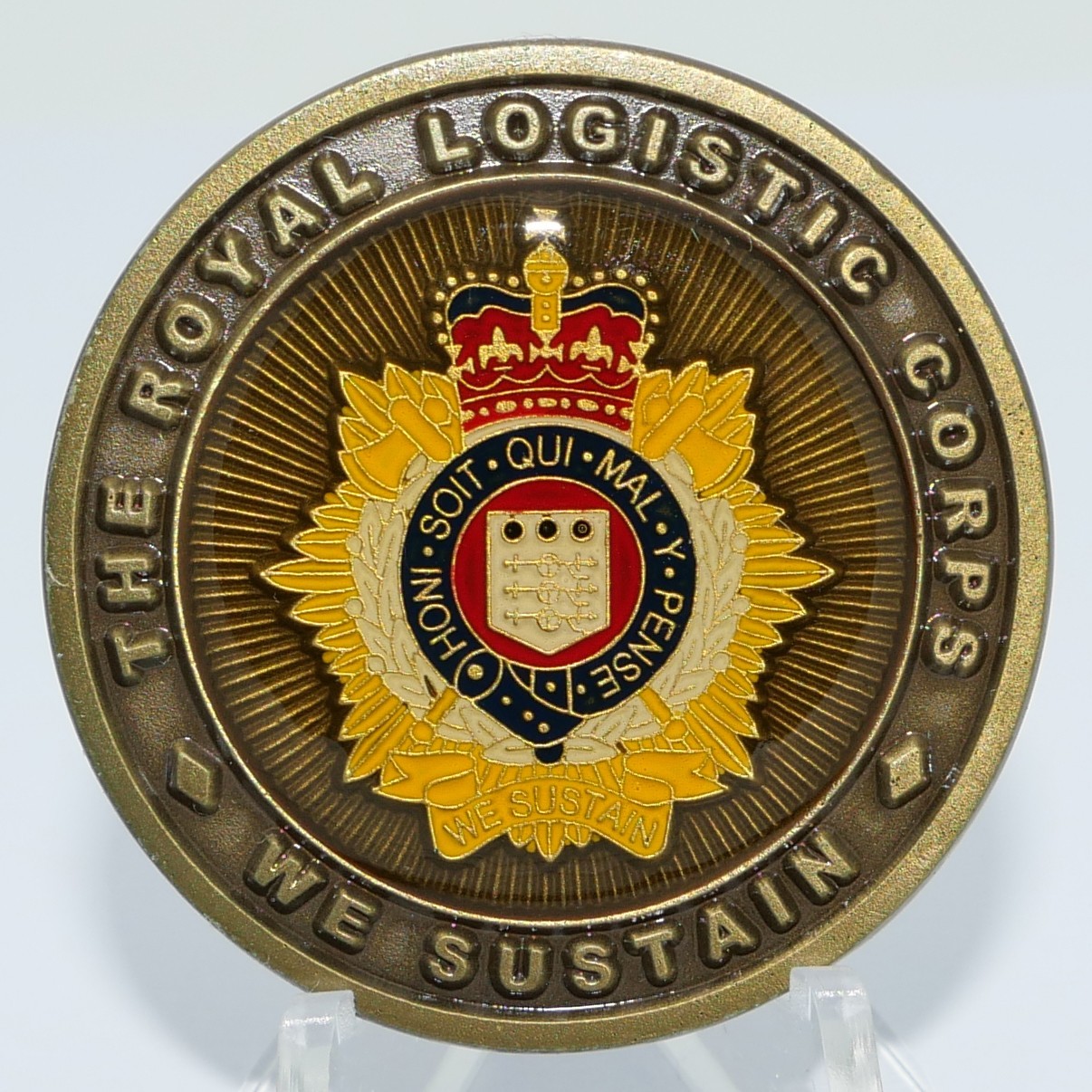 [757] British Royal Logistic Corps Army Challenge Coin UK USA Flags 4cm