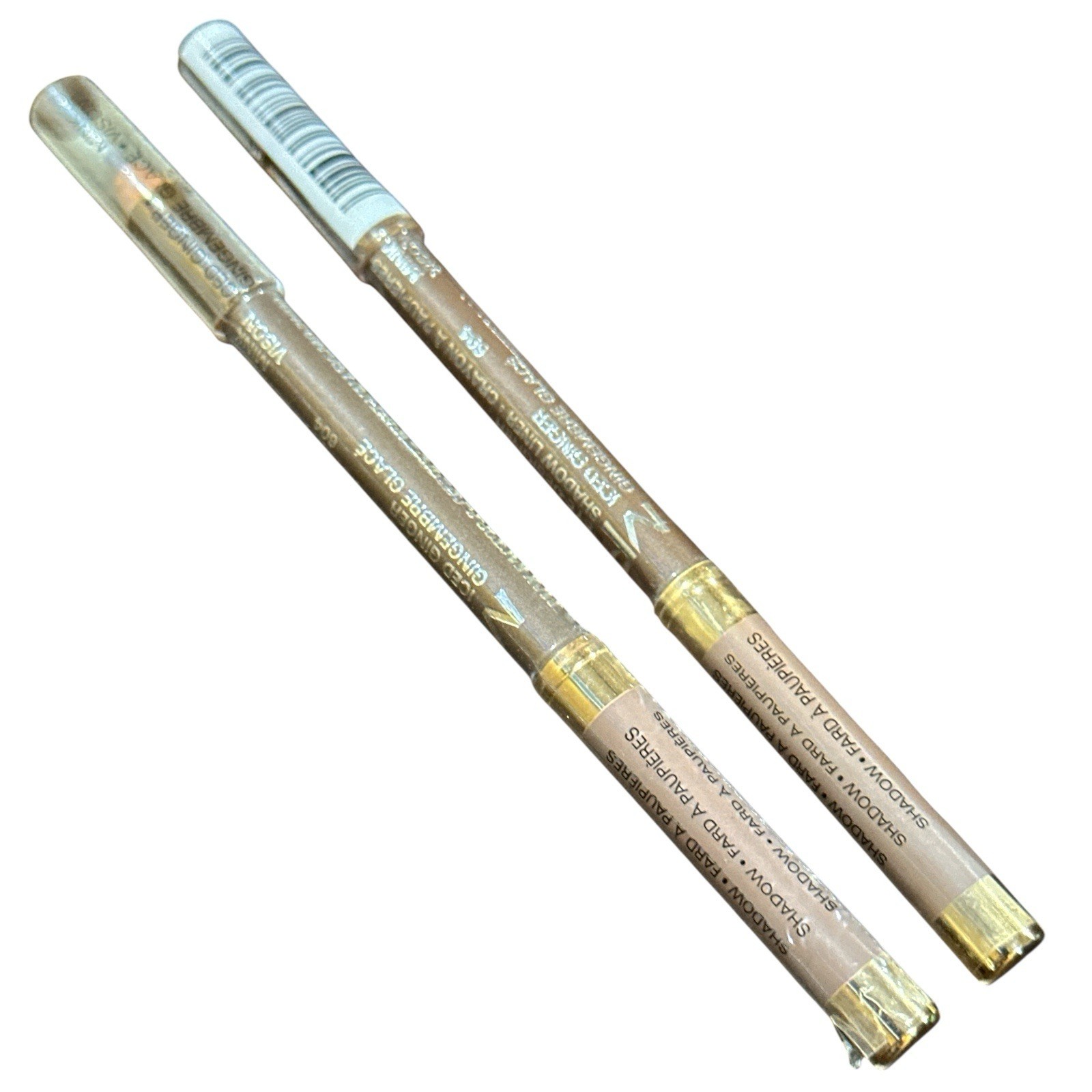 2X Max Factor EYE DESIGNER Shadow Liner Pencil DUO Color 604 ICED GINGER / MINK