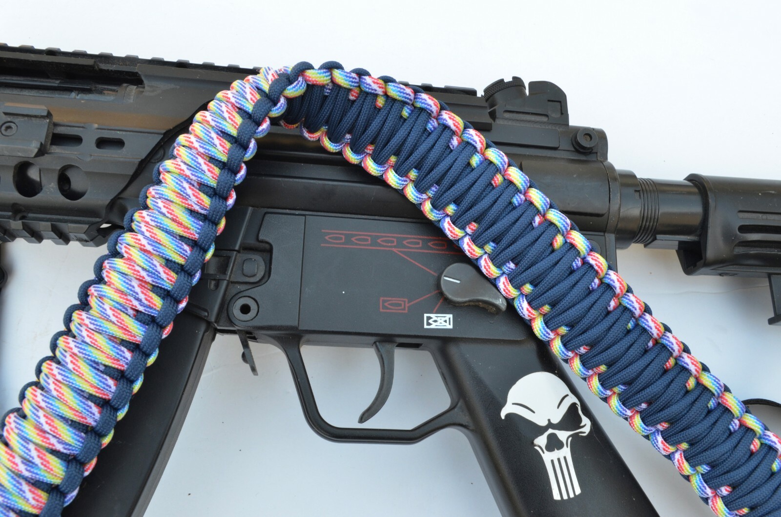 60" Tactical 550 Paracord Gun Rifle Bow Shotgun Sling 1 or 2 Point RAINBOW