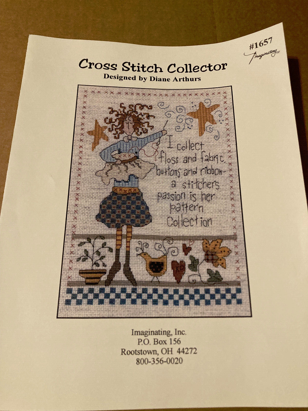NEW Imaginating Diane Arthurs "CROSS STITCH COLLECTOR" LEAFLET