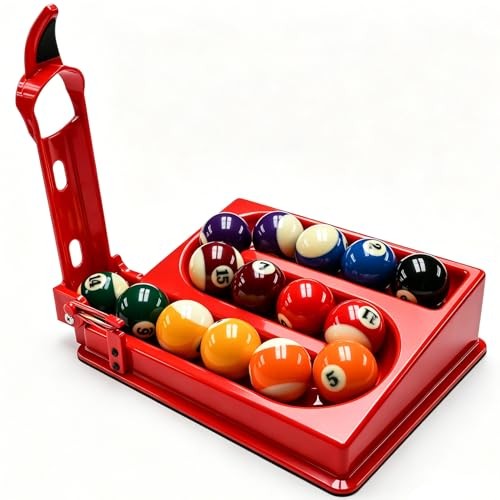 Billiards Training Rack Pro, Portable Billiards & Snooker Training Rack, red