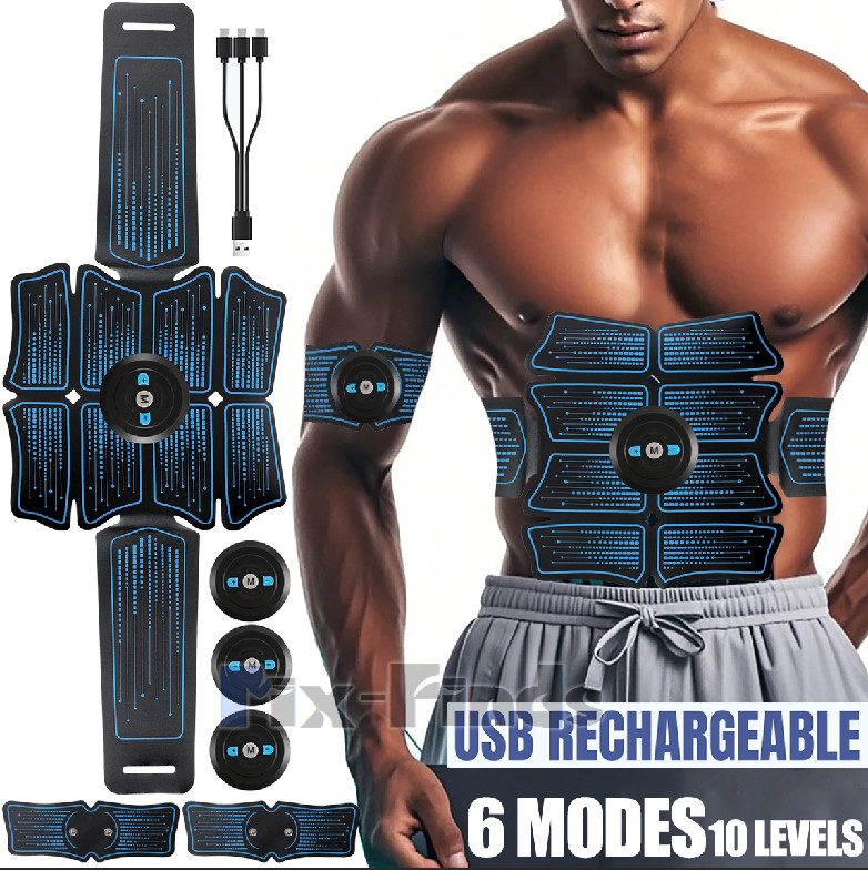 USB Electric Core Trainer Abdominal Muscle Toner Toning Stimulator Machine Set