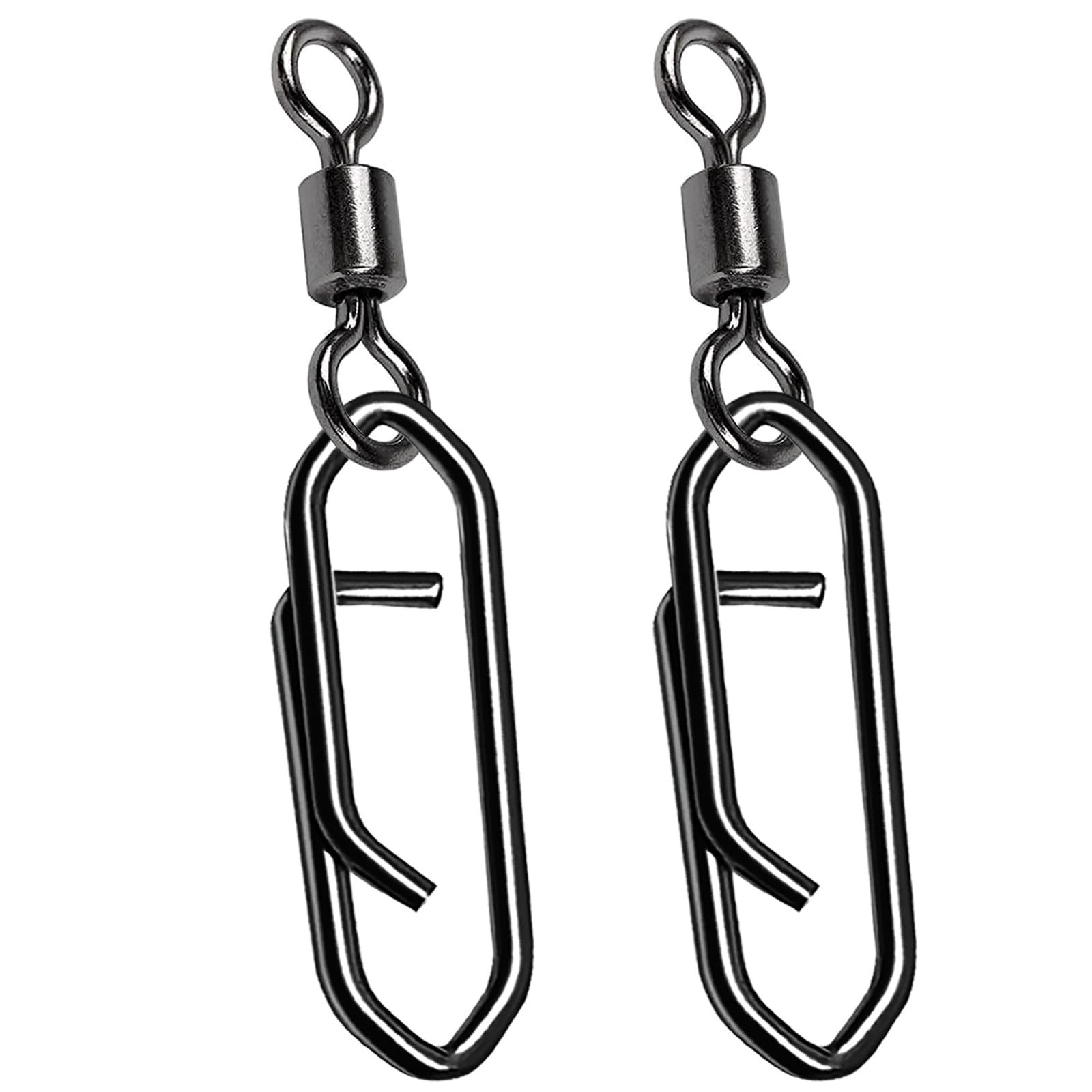 High Strength Saltwater Barrel Swivels Quick Change Fishing Snaps Nickel